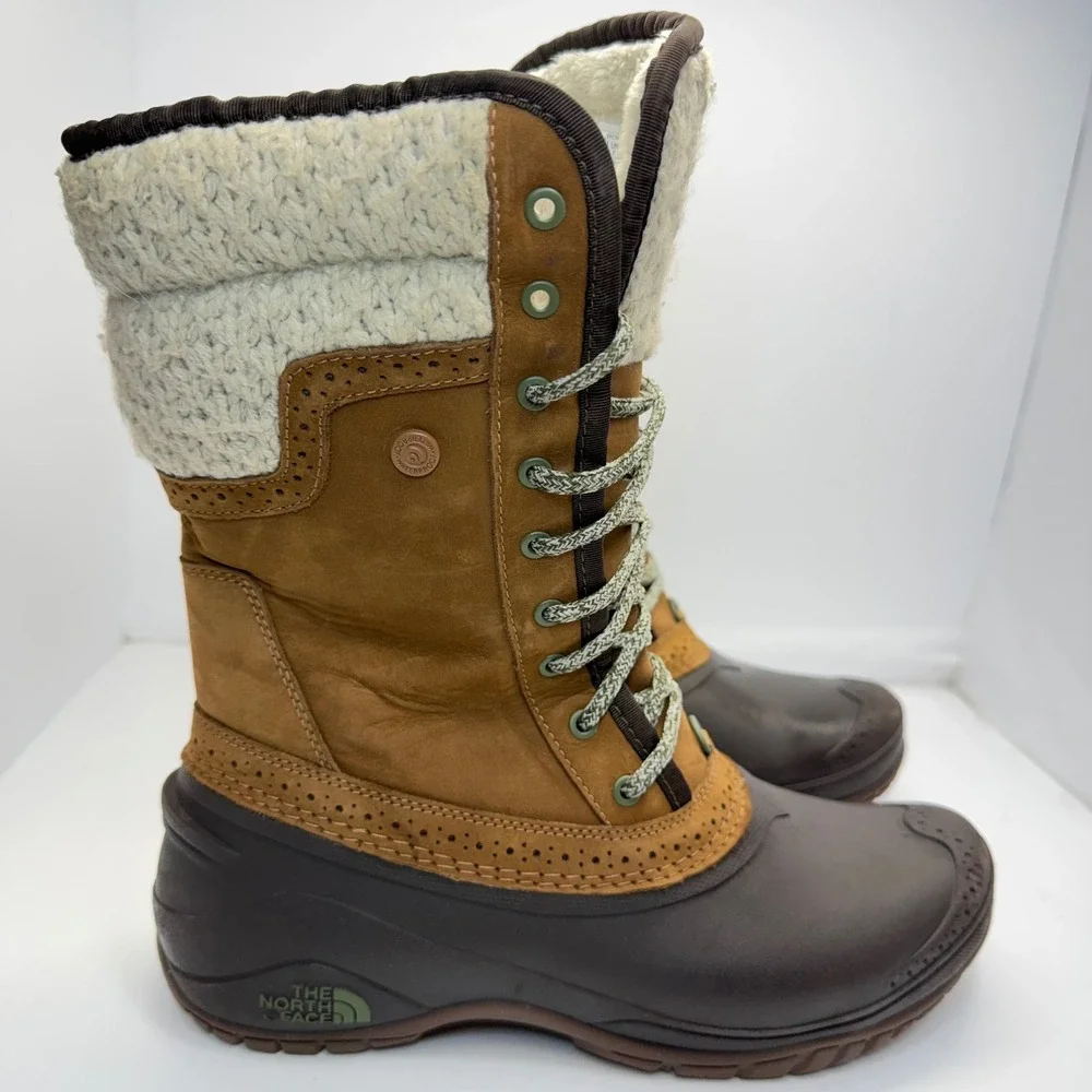 The North Face Shellista Boots Womens 9 Lace Luxe Brown Waterproof NF00CVX2